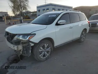 2019 Nissan Pathfinder S with VIN 5N1DR2MM2KC614495, listed as a Copart auction lot 48253175 with 124,832 mi miles and Salvage title. Bid and sale history available at DreamBid. Image 1.