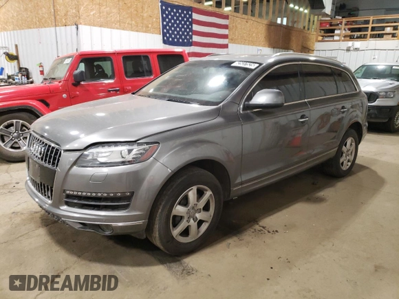 2015 Audi Q7 Premium Plus with VIN WA1LGAFEXFD028840, listed as a Copart auction lot 62537525 with 118,873 mi miles and Clean title. Bid and sale history available at DreamBid. Image 1.