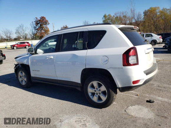 2016 Jeep Compass Latitude with VIN 1C4NJCEB5GD543037, listed as a Copart auction lot 80880834 with 0 mi miles and Salvage Title. Bid and sale history available at carsss.com. Image 2.