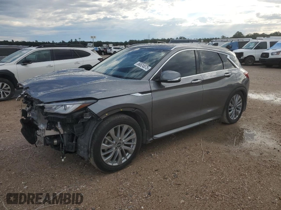 2024 Infiniti QX50 Luxe с VIN 3PCAJ5BA6RF101692, выставлен на аукционе Copart как лот 56524575 с пробегом 19 005 миль миль и Списание • Salvage title. История ставок и продаж доступна на DreamBid. Изображение 1.