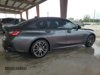 2021 BMW 3 Series 330i with VIN 3MW5R1J08M8C07583, listed as a Copart auction lot 62902105 with 52,524 mi miles and Salvage title. Bid and sale history available at DreamBid. Image 3.