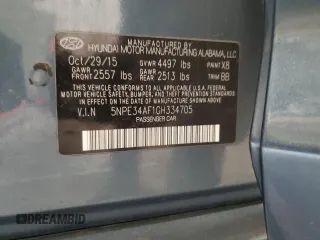 2016 Hyundai Sonata Sport with VIN 5NPE34AF1GH334705, listed as a Copart auction lot 52630395 with 141,267 mi miles and Non Repairable. Bid and sale history available at DreamBid. Image 12.