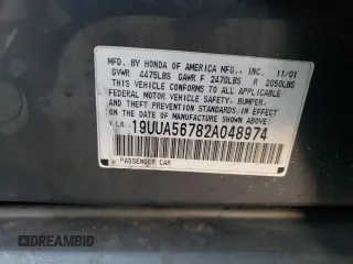 2002 Acura TL w/Navigation with VIN 19UUA56782A048974, listed as a Copart auction lot 71557644 with 124,848 mi miles and Salvage Title. Bid and sale history available at carsss.com. Image 12.