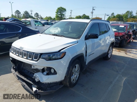 2022 Jeep Compass Latitude with VIN 3C4NJCBB1NT137963, listed as a IAAI auction lot 42027669 with 46,324 mi miles and . Bid and sale history available at DreamBid. Image 19.