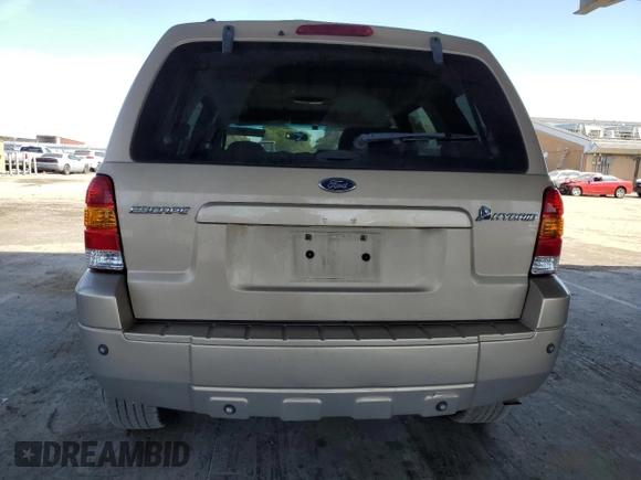 2007 Ford Escape Hybrid with VIN 1FMCU49H27KB80996, listed as a Copart auction lot 50178495 with 161,080 mi miles and Salvage Title. Bid and sale history available at carsss.com. Image 6.