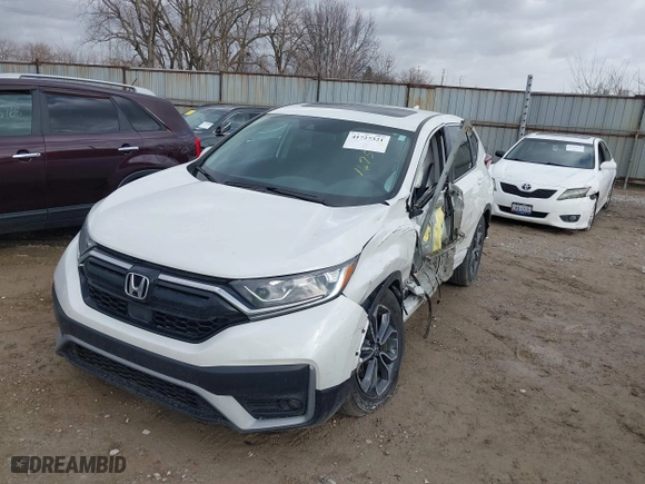 2021 Honda CR-V EX with VIN 5J6RW1H50ML001675, listed as a IAAI auction lot 41727321 with 33,656 mi miles. Bid and sale history available at carsss.com. Image 6.