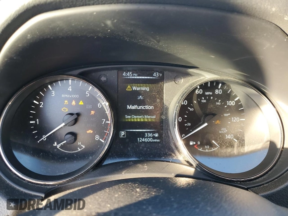 2017 Nissan Rogue SV with VIN JN8AT2MT4HW402483, listed as a Copart auction lot 45472695 with 124,600 mi miles and Salvage title. Bid and sale history available at DreamBid. Image 9.