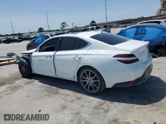 2022 Genesis G70 2.0T with VIN KMTG34TA6NU098521, listed as a Copart auction lot 55772275 with 30,439 mi miles and Salvage title. Bid and sale history available at DreamBid. Image 2.
