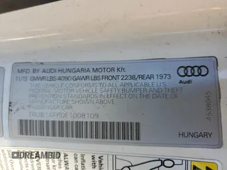 2014 Audi TTS 2.0T with VIN TRUB1AFK0E1008109, listed as a Copart auction lot 47777655 with Not Provided miles and Clean Title. Bid and sale history available at DreamBid. Image 13.