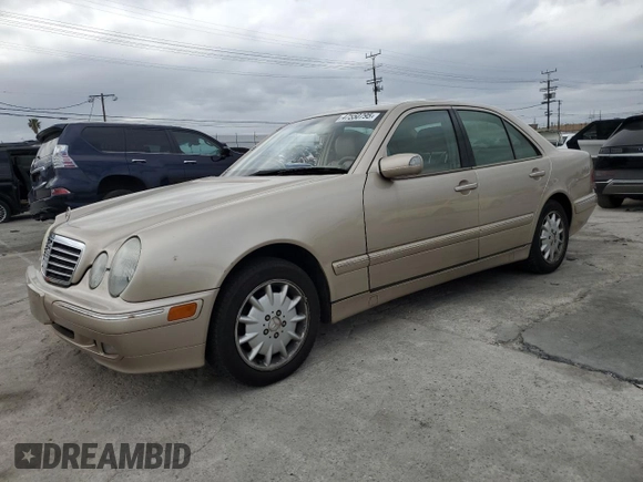 2001 Mercedes-Benz E-Class with VIN WDBJF65J01B251208, listed as a Copart auction lot 47550795 with 228,392 mi miles and Salvage Title. Bid and sale history available at carsss.com. Image 1.