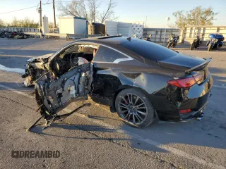 2017 Infiniti Q60 Red Sport 400 with VIN JN1FV7EL4HM701896, listed as a Copart auction lot 80770654 with 96,708 mi miles and Salvage Title. Bid and sale history available at carsss.com. Image 2.