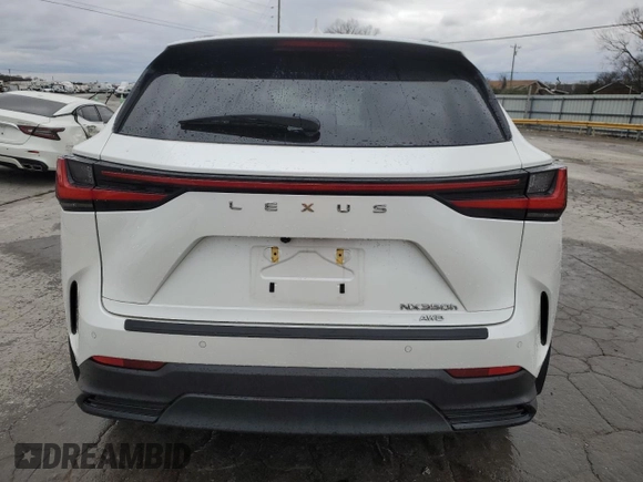 2023 Lexus NX with VIN JTJGKCEZXP2013352, listed as a Copart auction lot 49780415 with 44,593 mi miles and Salvage Title. Bid and sale history available at carsss.com. Image 6.