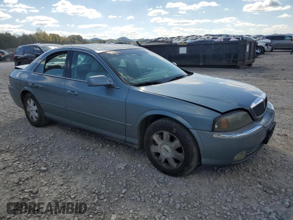 2004 Lincoln LS Luxury with VIN 1LNHM86S84Y688198, listed as a Copart auction lot 75727414 with 188,528 mi miles and Salvage Title. Bid and sale history available at DreamBid. Image 4.