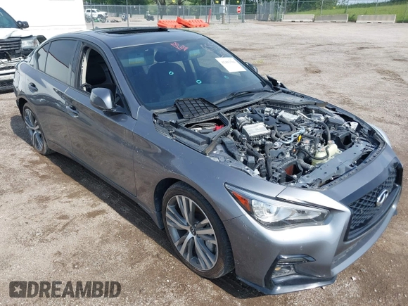 2020 Infiniti Q50 Luxe with VIN JN1EV7AR1LM255530, listed as a IAAI auction lot 42402566 with 58,807 mi miles and . Bid and sale history available at DreamBid. Image 6.