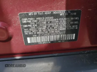 2010 Subaru Forester X with VIN JF2SH6AC8AH758427, listed as a Copart auction lot 65179725 with 109,087 mi miles and Clean title. Bid and sale history available at DreamBid. Image 13.