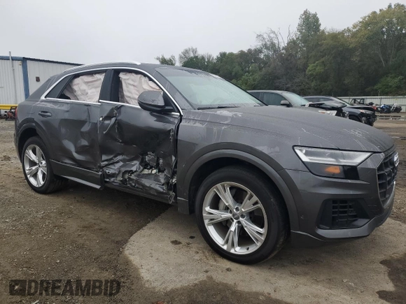 2019 Audi Q8 Premium Plus z VIN WA1BVBF13KD034039, wystawiony jako Copart lot #79762724 z przebiegiem 55 412 mil mil oraz Szkoda całkowita • Salvage title. Historia ofert i sprzedaży dostępna na DreamBid. Obrazek 4.