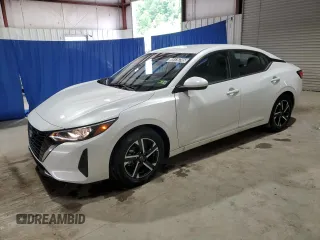 2025 Nissan Sentra SV z VIN 3N1AB8CV8SY208384, wystawiony jako Copart lot #59126745 z przebiegiem 3 864 mil mil oraz Szkoda całkowita • Salvage title. Historia ofert i sprzedaży dostępna na DreamBid. Obrazek 1.