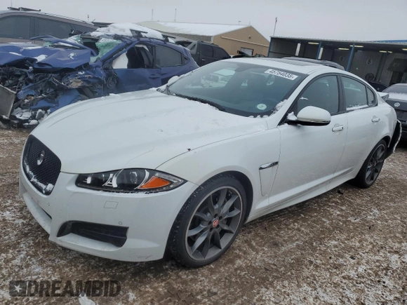 2015 Jaguar XF V6 Portfolio with VIN SAJWJ0FF0F8U49032, listed as a Copart auction lot 45754035 with 67,614 mi miles and Salvage Title. Bid and sale history available at carsss.com. Image 1.