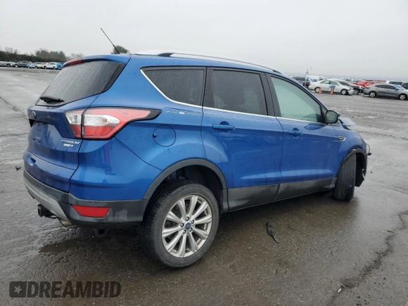 2017 Ford Escape Titanium with VIN 1FMCU9JD6HUD47758, listed as a Copart auction lot 50354405 with 83,243 mi miles and Salvage Title. Bid and sale history available at carsss.com. Image 3.