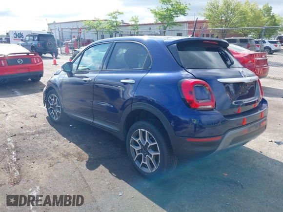 2021 FIAT 500X Trekking with VIN ZFBNF3B10MP945509, listed as a IAAI auction lot 42299963 with 35,474 mi miles and . Bid and sale history available at DreamBid. Image 3.
