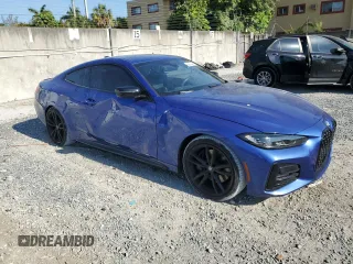 2022 BMW 4 Series 430i z VIN WBA53AP04NCK05705, wystawiony jako Copart lot #53692445 z przebiegiem 39 080 mil mil oraz Szkoda całkowita • Salvage title. Historia ofert i sprzedaży dostępna na DreamBid. Obrazek 4.