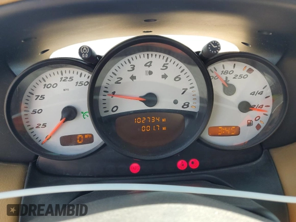 2001 Porsche Boxster with VIN WP0CA29851U623400, listed as a Copart auction lot 62940895 with 102,734 mi miles and Salvage title. Bid and sale history available at DreamBid. Image 9.
