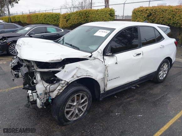 2022 Chevrolet Equinox LS with VIN 3GNAXHEV1NS164948, listed as a IAAI auction lot 41782810 with 66,722 mi miles. Bid and sale history available at carsss.com. Image 2.