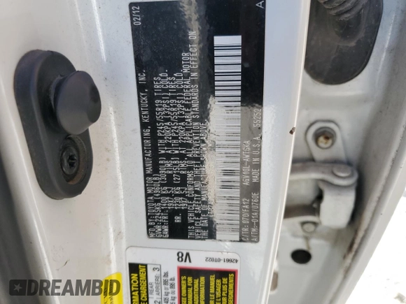 2012 Toyota Venza LE with VIN 4T3ZA3BB5CU058531, listed as a Copart auction lot 46693475 with 114,011 mi miles and Salvage Title. Bid and sale history available at DreamBid. Image 13.