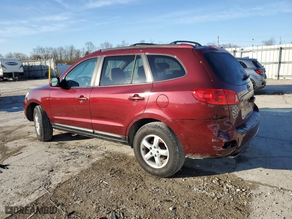 2007 Hyundai Santa Fe GLS with VIN 5NMSG13D47H007634, listed as a Copart auction lot 50028665 with 135,793 mi miles and Salvage Title. Bid and sale history available at carsss.com. Image 2.