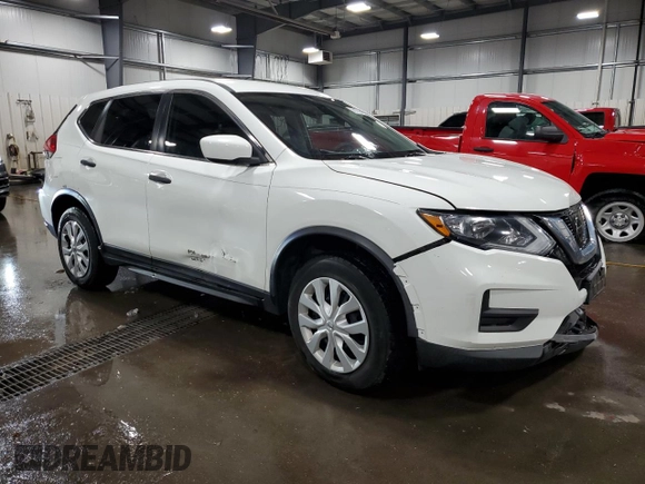 2017 Nissan Rogue S with VIN KNMAT2MV0HP619035, listed as a Copart auction lot 50162495 with 75,516 mi miles and Salvage Title. Bid and sale history available at carsss.com. Image 4.