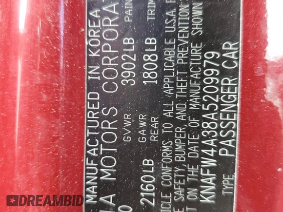 2010 Kia Forte SX с VIN KNAFW4A38A5209979, выставлен на аукционе Copart как лот 60551735 с пробегом 171 631 миль миль и Чистый • Clean title. История ставок и продаж доступна на DreamBid. Изображение 12.