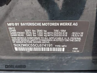 2012 BMW X5 35d z VIN 5UXZW0C55CL674191, wystawiony jako IAAI lot #41906713 z przebiegiem 143 687 mil mil oraz . Historia ofert i sprzedaży dostępna na DreamBid. Obrazek 9.