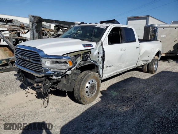 2021 Ram 3500 Laramie with VIN 3C63RRJL5MG689624, listed as a Copart auction lot 66408724 with 0 mi miles and Salvage Title. Bid and sale history available at carsss.com. Image 1.
