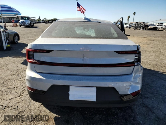 2023 Polestar 2 with VIN YSMED3KA1PL150827, listed as a Copart auction lot 80956224 with 0 mi miles and Salvage Title. Bid and sale history available at carsss.com. Image 6.