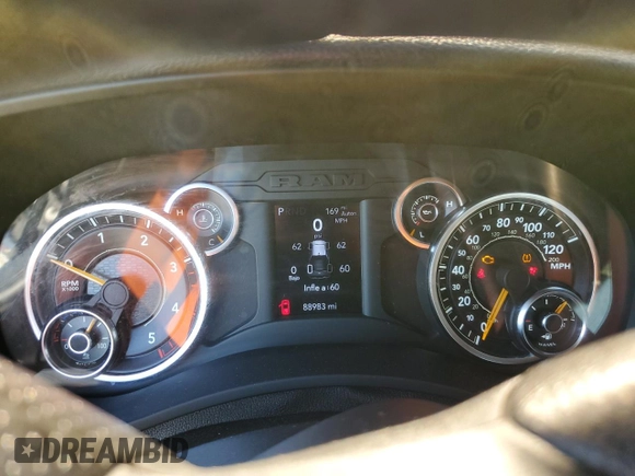 2021 Ram 2500 Big Horn with VIN 3C6UR5DL3MG523160, listed as a Copart auction lot 54698475 with 88,983 mi miles and Salvage title. Bid and sale history available at DreamBid. Image 9.