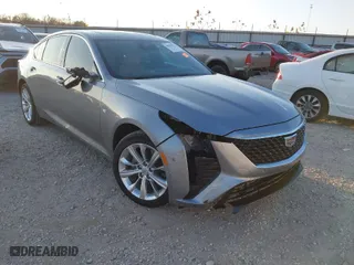 2025 Cadillac CT5 Premium Luxury with VIN 1G6DS5RW8S0101910, listed as a IAAI auction lot 40994701 with 2,842 mi miles. Bid and sale history available at carsss.com. Image 1.