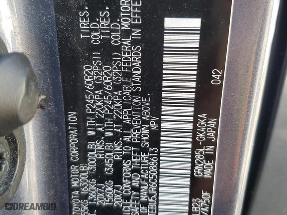 2012 Toyota 4Runner SR5 with VIN JTEBU5JR6C5088613, listed as a Copart auction lot 48820265 with 190,263 mi miles and Salvage Title. Bid and sale history available at carsss.com. Image 16.