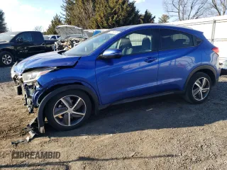 2021 Honda HR-V EX with VIN 3CZRU6H5XMM718764, listed as a Copart auction lot 46719295 with 64,200 mi miles and Salvage Title. Bid and sale history available at carsss.com. Image 1.