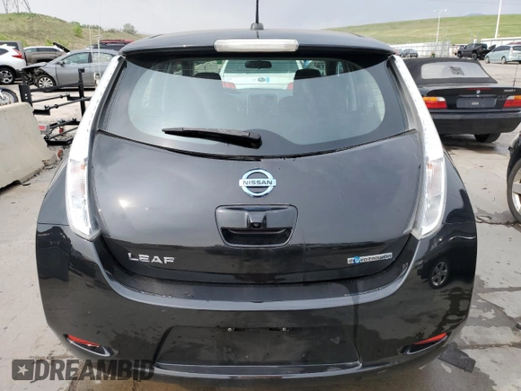 2015 Nissan LEAF SV with VIN 1N4AZ0CPXFC326114, listed as a Copart auction lot 53388853 with 55,760 mi miles. Bid and sale history available at carsss.com. Image 6.