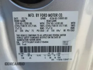 2016 Ford F-250 XLT z VIN 1FT7X2BT3GEC15494, wystawiony jako Copart lot #55179255 z przebiegiem 178 515 mil mil oraz Czysty tytuł • Clean title. Historia ofert i sprzedaży dostępna na DreamBid. Obrazek 12.