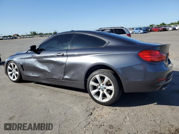 2015 BMW 4 Series 428i with VIN WBA3N7C54FK222324, listed as a Copart auction lot 57644345 with 114,696 mi miles and Salvage title. Bid and sale history available at DreamBid. Image 2.