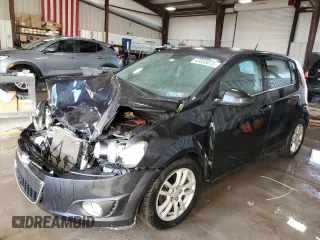 2013 Chevrolet Sonic LT with VIN 1G1JC6SG3D4142228, listed as a Copart auction lot 43033075 with 124,204 mi miles and Salvage Title. Bid and sale history available at carsss.com. Image 1.
