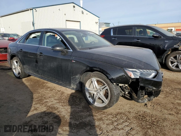 2020 Audi A4 Premium Plus with VIN WAUENAF49LN005872, listed as a Copart auction lot 48748015 with Not provided miles and Salvage title. Bid and sale history available at DreamBid. Image 4.
