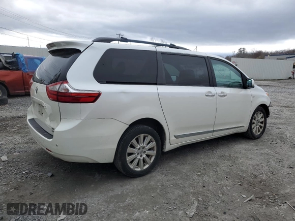 2016 Toyota Sienna Ltd with VIN 5TDDK3DC0GS138484, listed as a Copart auction lot 53599575 with 104,218 mi miles and Salvage Title. Bid and sale history available at carsss.com. Image 3.