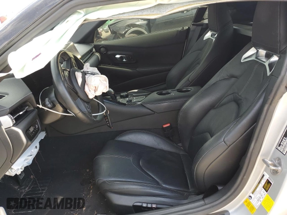 2022 Toyota Supra 3.0 with VIN WZ1DB0C02NW050038, listed as a Copart auction lot 47688985 with Not provided miles and Salvage title. Bid and sale history available at DreamBid. Image 7.