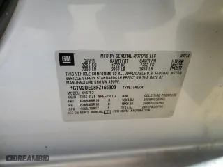 2015 GMC Sierra 1500 SLE with VIN 1GTV2UEC8FZ165308, listed as a Copart auction lot 49889255 with 0 mi miles and Salvage Title. Bid and sale history available at carsss.com. Image 14.