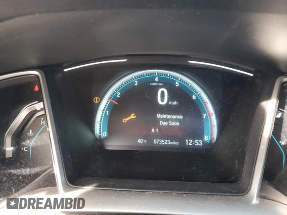 2017 Honda Civic EX-T with VIN 19XFC1E39HE025783, listed as a Copart auction lot 88150445 with 73,523 mi miles and Salvage Title. Bid and sale history available at DreamBid. Image 9.