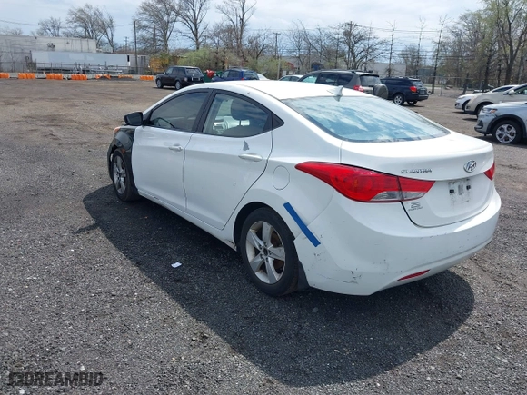 2013 Hyundai Elantra GLS with VIN 5NPDH4AE7DH453651, listed as a IAAI auction lot 42046462 with 204,244 mi miles. Bid and sale history available at carsss.com. Image 3.