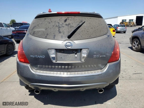 2007 Nissan Murano S with VIN JN8AZ08W47W640002, listed as a Copart auction lot 65936704 with 117,762 mi miles and Salvage Title. Bid and sale history available at carsss.com. Image 6.