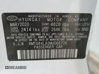 2021 Genesis G70 2.0T with VIN KMTG44LA2MU066726, listed as a Copart auction lot 50803555 with 28,618 mi miles and Salvage title. Bid and sale history available at DreamBid. Image 14.